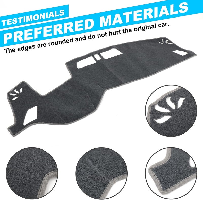 LLKUANG Dash Cover Mat Dashboard Mat Compatible with Mitsubishi Outlander 2023 2024 2025 2026,Polyester Car Dashboard Cover Sun Shade Pad,Anti-Slip Dash Board Pad Accessories - Image 2