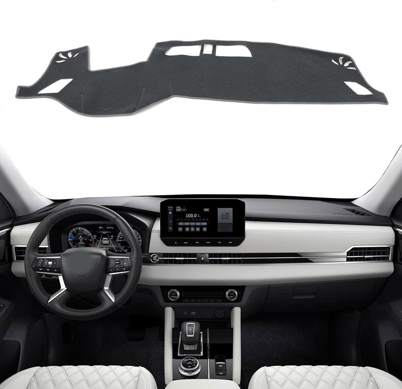 LLKUANG Dash Cover Mat Dashboard Mat Compatible with Mitsubishi Outlander 2023 2024 2025 2026,Polyester Car Dashboard Cover Sun Shade Pad,Anti-Slip Dash Board Pad Accessories - Image 1