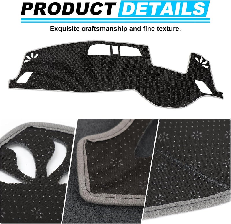 LLKUANG Dash Cover Mat Dashboard Mat Compatible with Mitsubishi Outlander 2023 2024 2025 2026,Polyester Car Dashboard Cover Sun Shade Pad,Anti-Slip Dash Board Pad Accessories - Image 3
