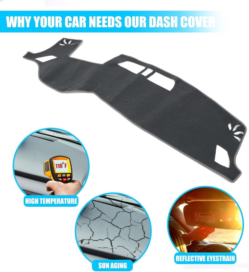 LLKUANG Dash Cover Mat Dashboard Mat Compatible with Mitsubishi Outlander 2023 2024 2025 2026,Polyester Car Dashboard Cover Sun Shade Pad,Anti-Slip Dash Board Pad Accessories - Image 4