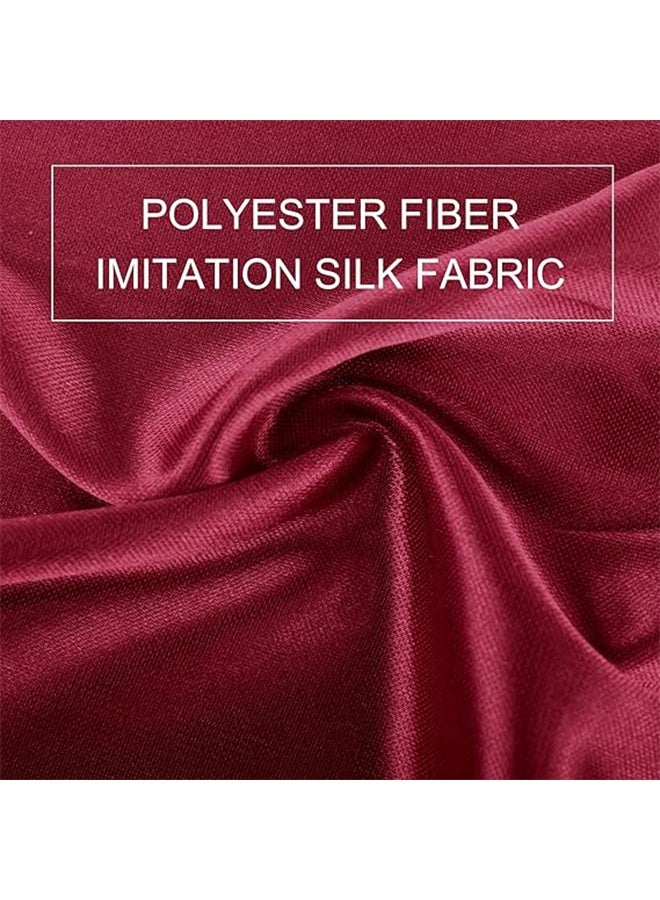 3 Pieces Silky Durags for Men Women 360 Waves, Silk Elastic Head Cap, Long-tailed Pirate Cap - Black / Burgundy / Navy Blue - Image 3