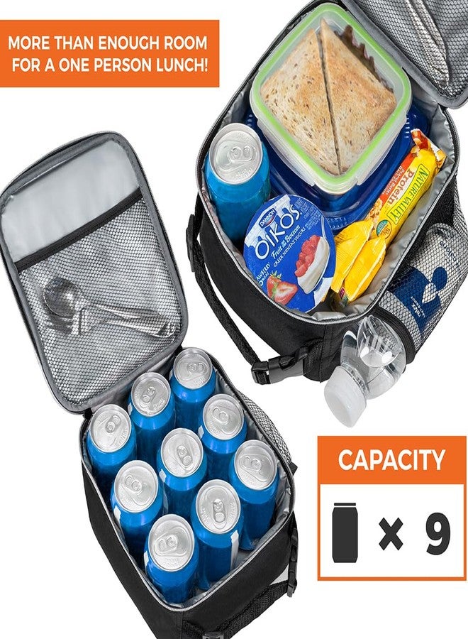opux Premium Insulated Lunch Box, Soft School Lunch Bag for Kids Boys Girls, Leakproof Small Lunch Pail Men Women Work, Reusable Compact Cooler Tote Lunchbox for Office Adult, Navy - Image 5