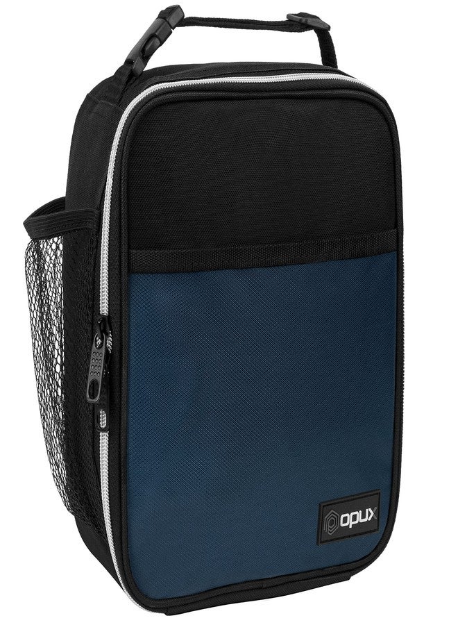 opux Premium Insulated Lunch Box, Soft School Lunch Bag for Kids Boys Girls, Leakproof Small Lunch Pail Men Women Work, Reusable Compact Cooler Tote Lunchbox for Office Adult, Navy - Image 1