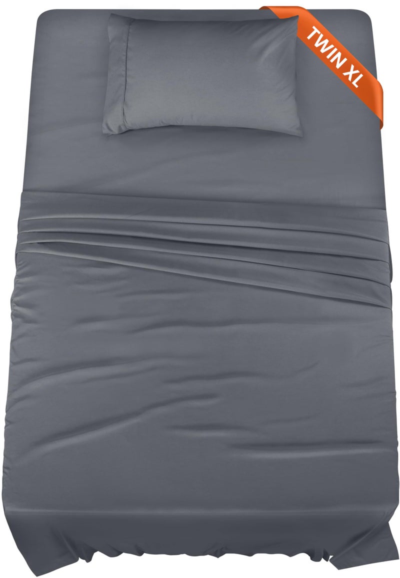 Utopia Bedding Twin XL Sheets - 3 Piece Bedding - Brushed Microfiber - Shrinkage and Fade Resistant - Easy Care (Twin Extra Long Grey) - Image 1