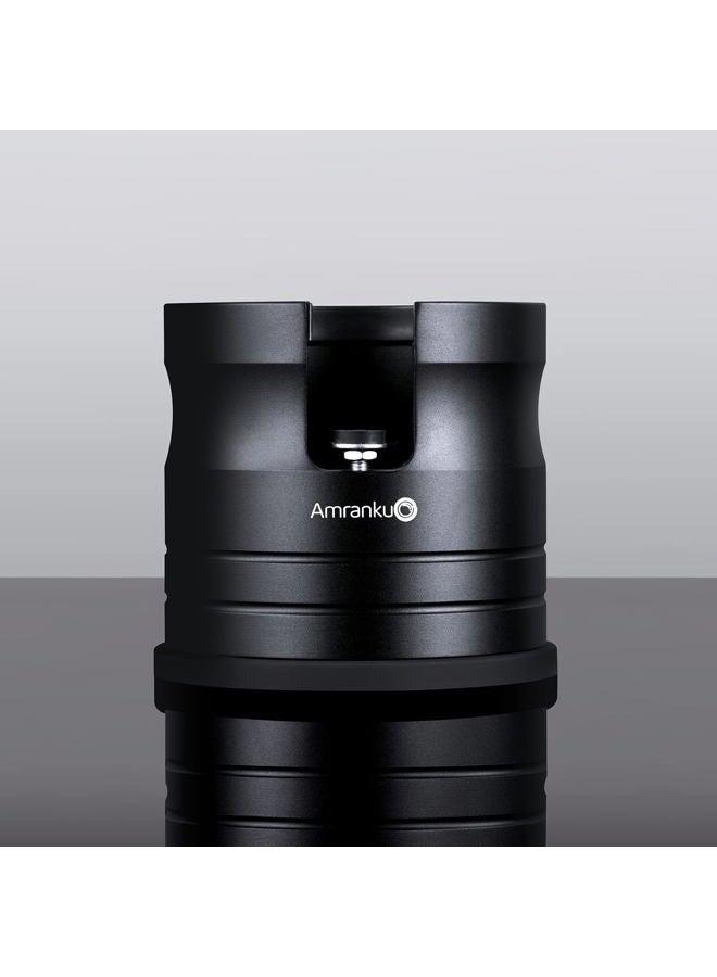 Amrankuo Coffee Portafilter Holder| Espresso Tamper Stand| Aluminum Alloy Espresso Holder| with Non-Slip Base| Suitable for Most 58mm Coffee Machin Portafilter| (58mm, Black) - Image 1