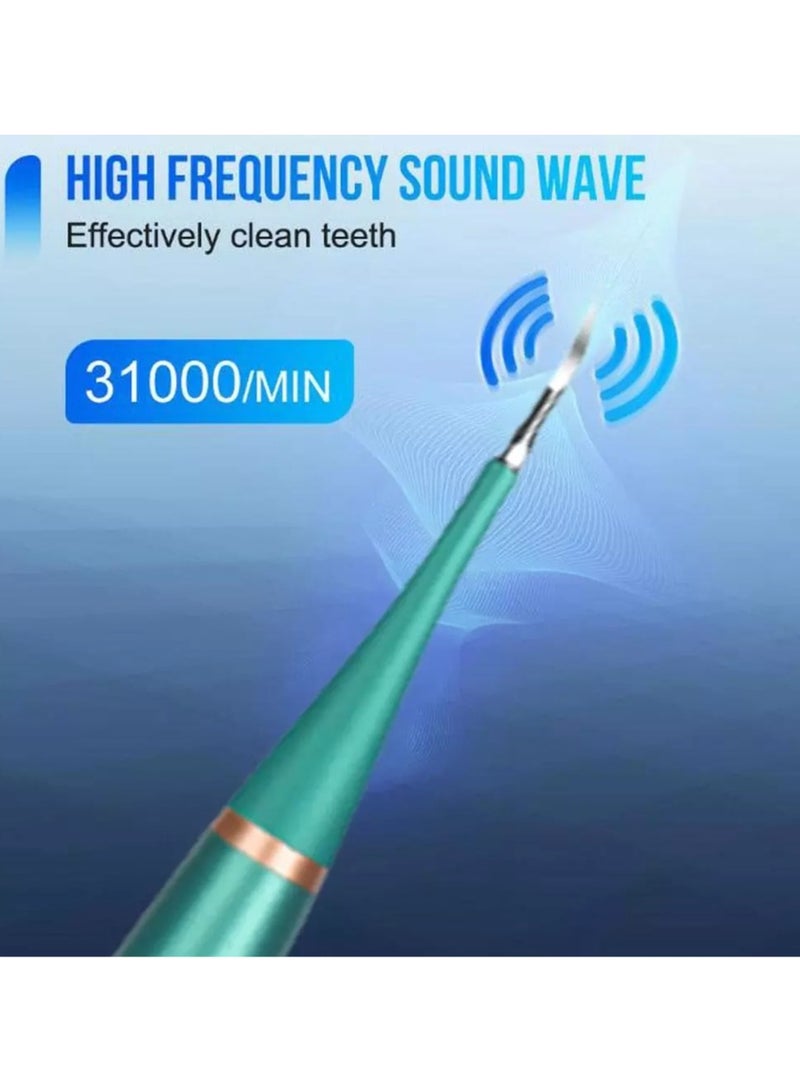 فرشاة أسنان كهربائية، منظفة للأسنان بالموجات فوق الصوتية، مزيلة للبقع والبلاك، تنظيف صوتي 6 في 1، مقاومة للماء IPX6، بطارية طويلة الأمد (أخضر) - Image 4