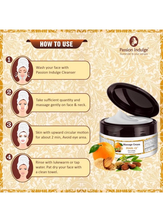 passion indulge Natural Massage Cream Pearl Ce For Face And Body 250Gm - Image 4