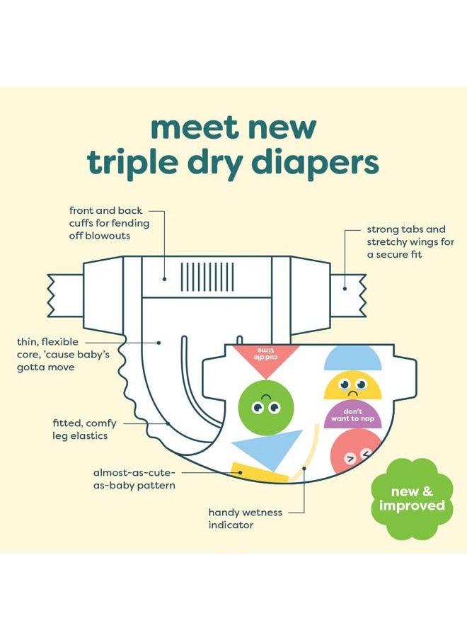 Babyganics Diapers, Size 1, 80 ct, Ultra Absorbent Diapers  - Image 2