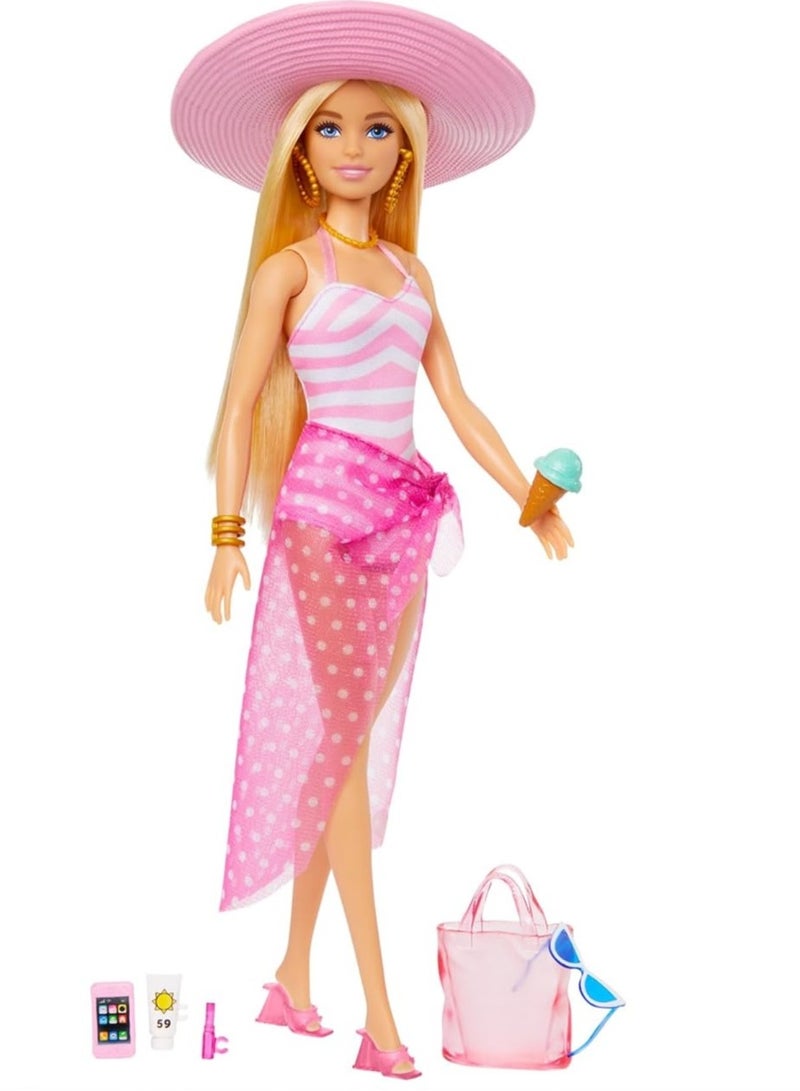Barbie Beach Glam Doll With Accessories - Image 2