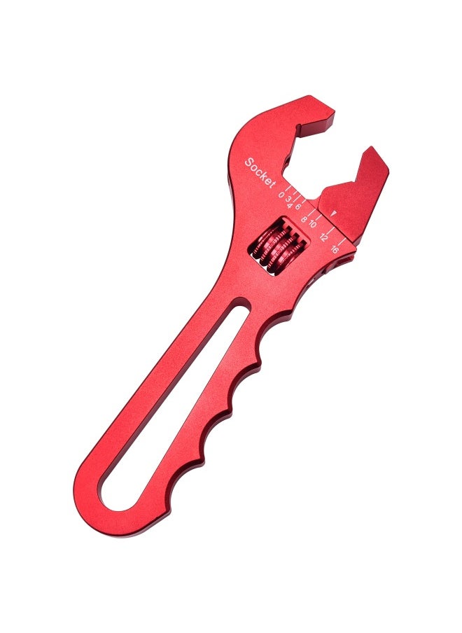 Generic - Evil Energy  An Hose Fitting Adjustable Wrench Spanner Lightweight Aluminum 3An-16An Red - Image 1