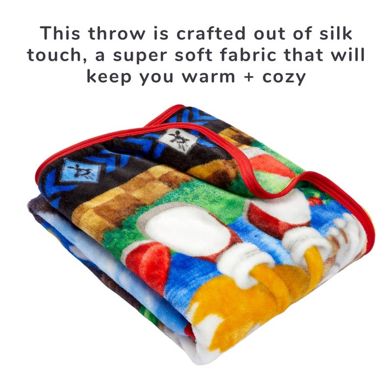 Franco Sonic The Hedgehog Anime Kids Bedding Super Soft Silk Touch Throw, 40 in x 50 in, (Official Licensed Product) - Image 3