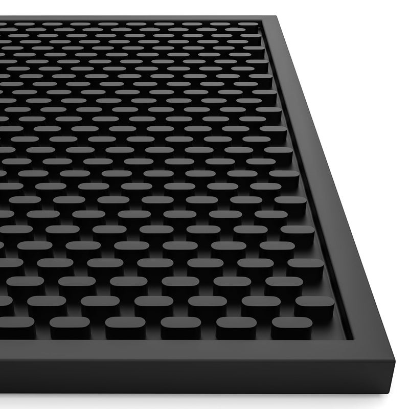 AXIESO Silicone Drip Mat - 1/2 Inch Thick, Heat-Resistant and Food Safe - Counter Top, Coffee Bar or Restaurant - Drying Mat for Glasses - 18x12 Inches - Image 1