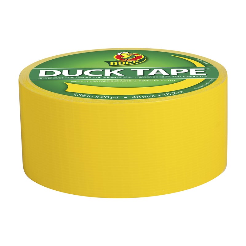 Duck Brand 1304966 Color Duct Tape, Yellow, 1.88 Inches x 20 Yards, 1 Roll - Image 2