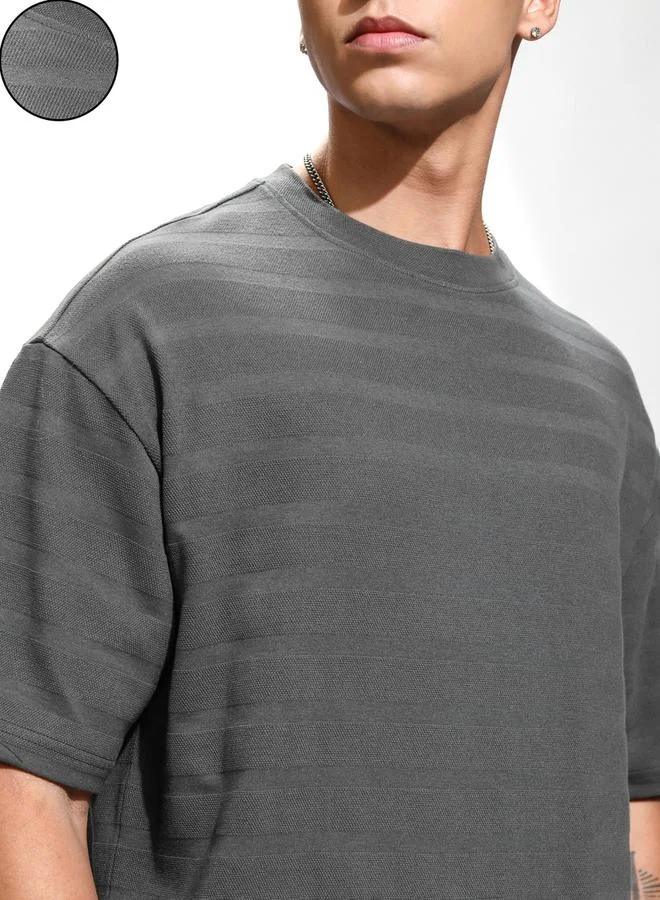 HIGHLANDER HIGHLANDER Self Design Round Neck T-Shirt and Shorts