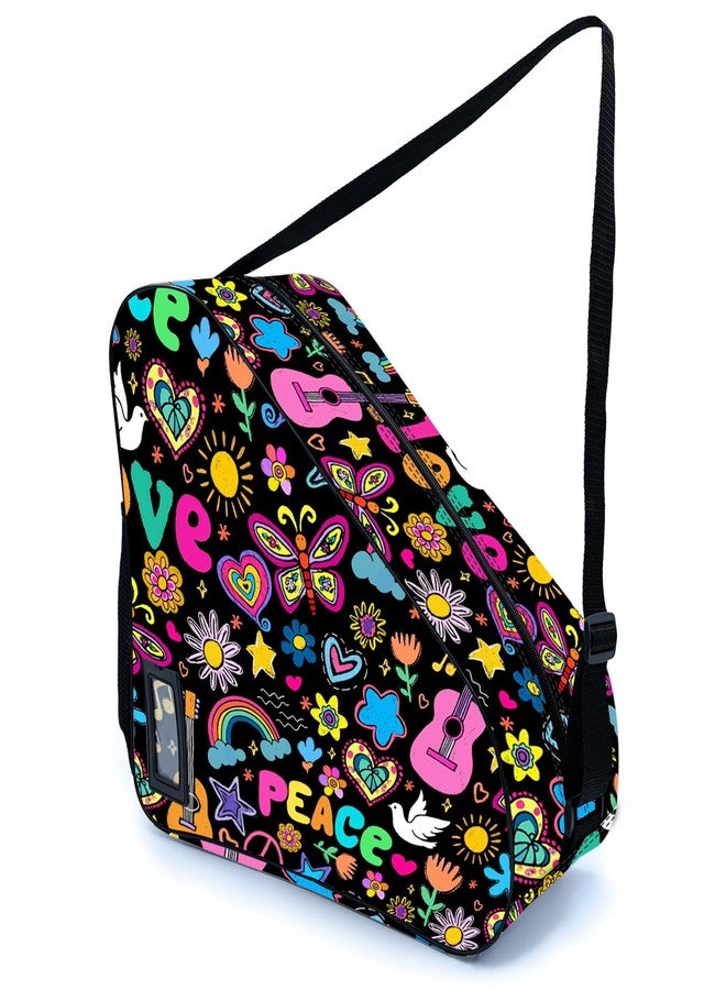 Bzocm Peace Skate Bag For Ice Roller Inline Skates With Adjustable Shoulder Strap Fit Women Men Adults - Image 1