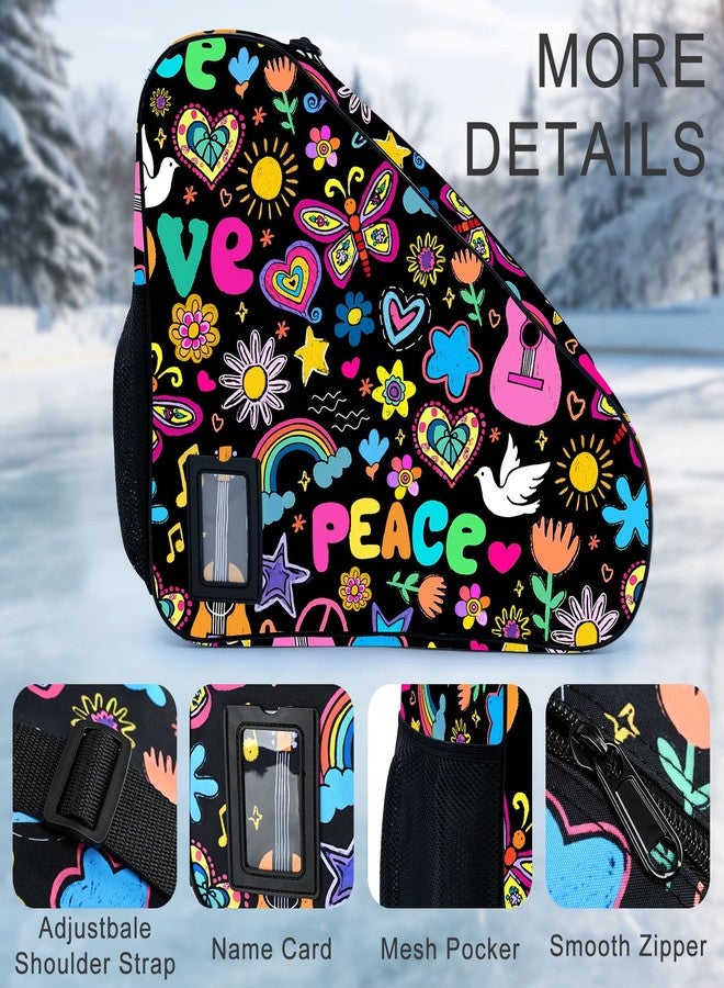 Bzocm Peace Skate Bag For Ice Roller Inline Skates With Adjustable Shoulder Strap Fit Women Men Adults - Image 3