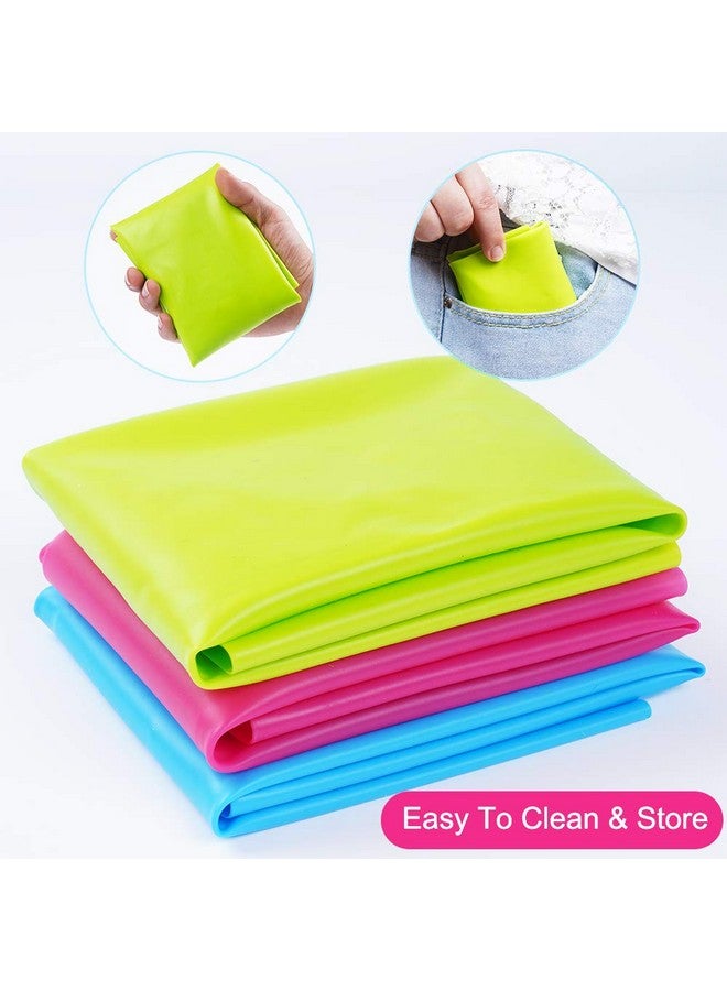 TDHDIKE 3 Pack Silicone Mat Large Silicone Sheets For Crafts Liquid Resin Jewelry Casting Molds Mat Silicone Placemat 15.7” X 11.8” (Blue & Rose Red & Green)  - Image 5
