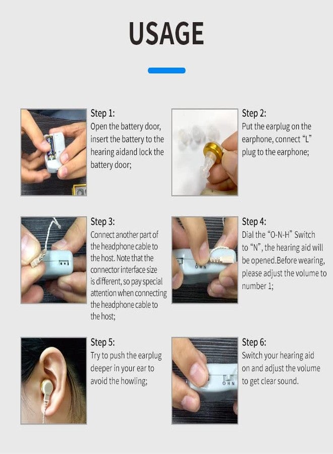 FCS X-136 Pocket Hearing Aid, Hearing Instrument Amplifier with Moderate Hearing Loss for Men & Women (3 Month Seller Warranty) - Image 4