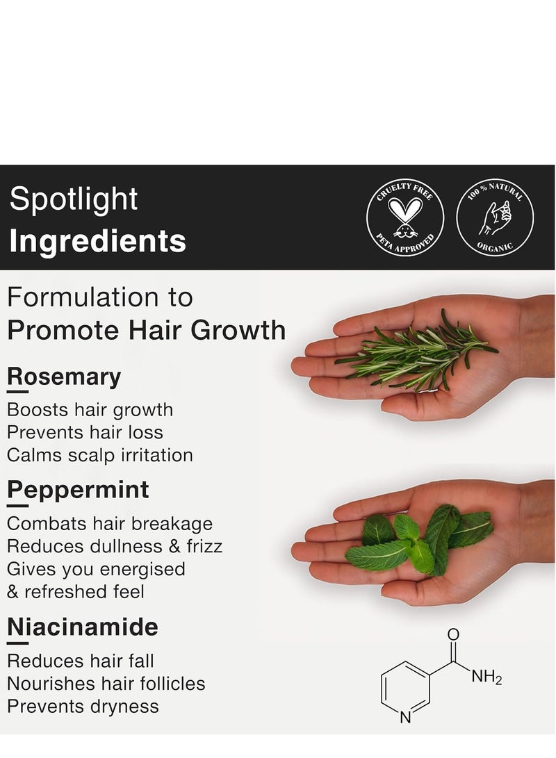 Soulflower Soulflower Rosemary Water spray with mint For Hair growth, Hair fall control, Scalp health, Hair damage protection, Anti frizz 100ml - Image 2