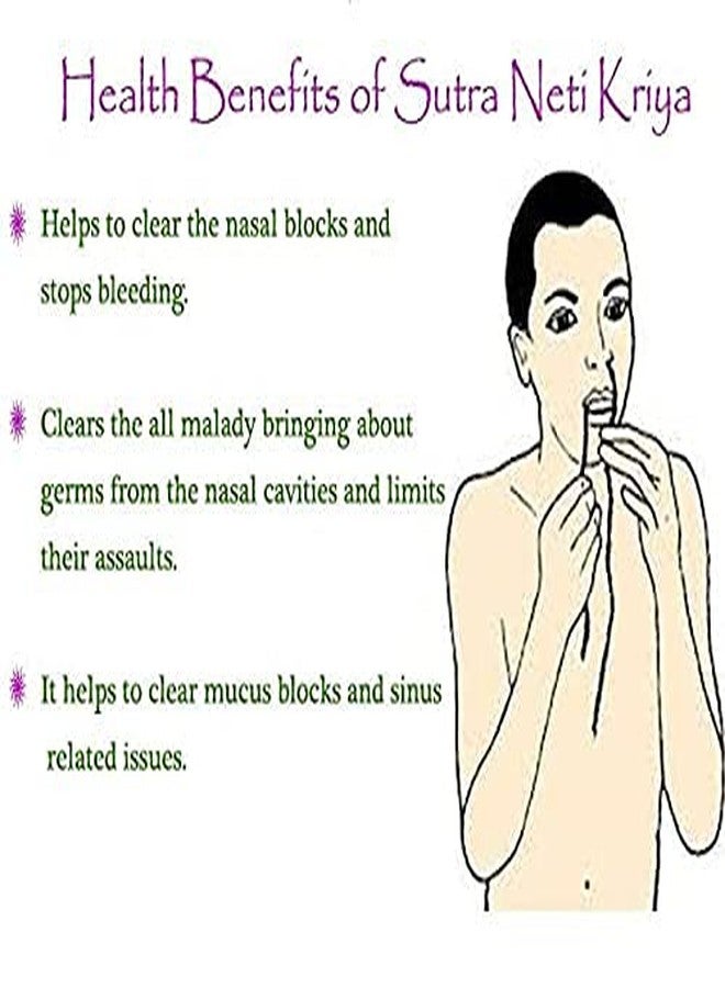 LRK Jal Neti Pot Lota 500ml and 2 Eye Wash Cup and 3 Rubber Sutra neti combo pack with user manual - Image 3