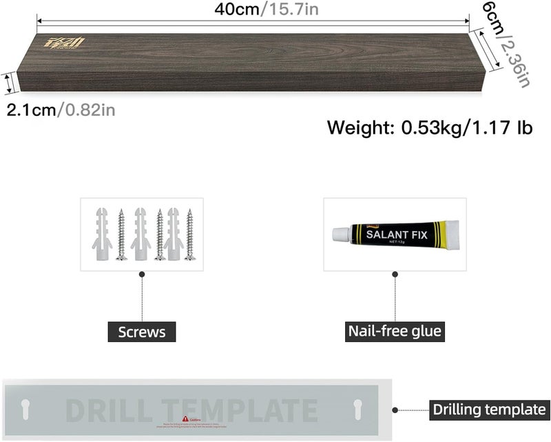 FINDKING Ash Wood Magnetic Knife Strip, Magnet Utensil Holder for Wall, Refrigerator, Wooden Rack for Kitchen Knives, No Drill (Dark Brown, 16 Inches, Without Knives) - Image 2