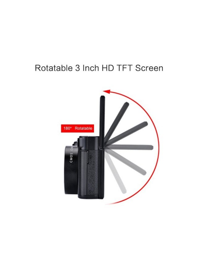 Generic Direct Supply 2.7K Micro Single Digital Camera Digital Camera Beauty Flip Camera Selfie DCR2-Body Color:32GB Card + Card Reader To Transfer Connector  - Image 5