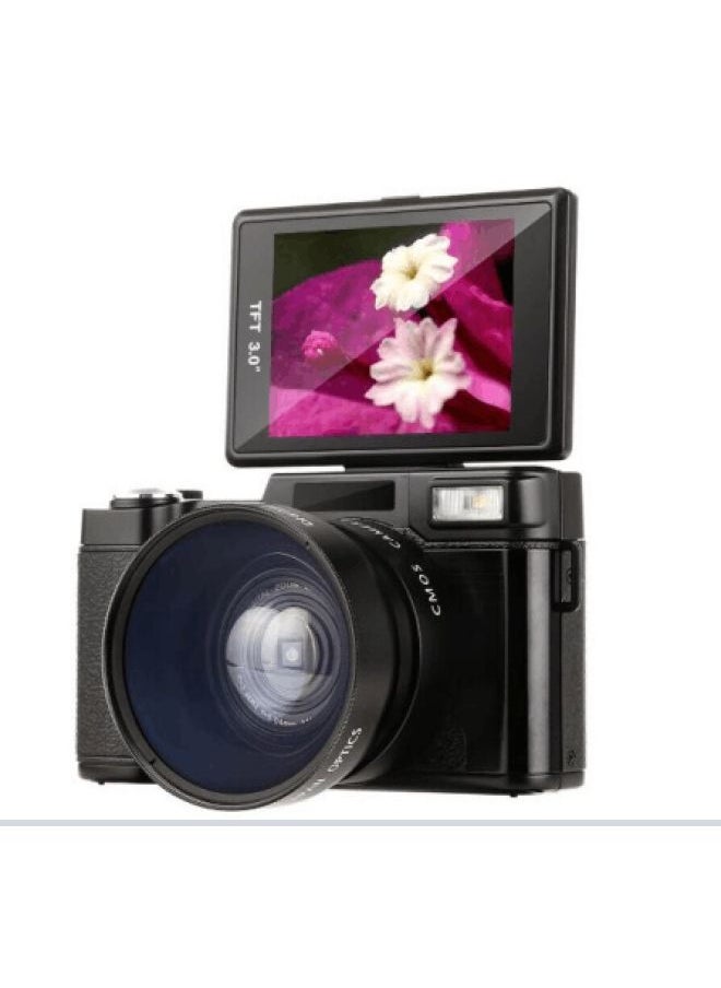Generic Direct Supply 2.7K Micro Single Digital Camera Digital Camera Beauty Flip Camera Selfie DCR2-Body Color:32GB Card + Card Reader To Transfer Connector  - Image 3