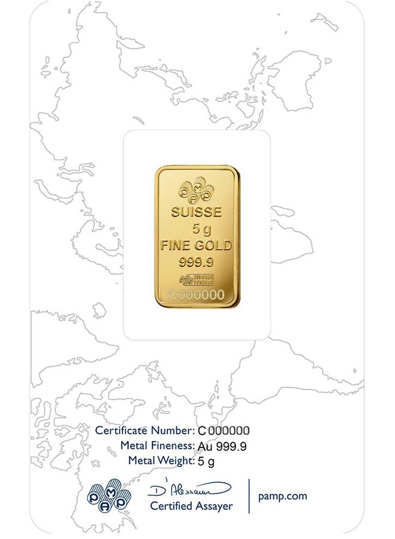 Pamp Suisse Rosa 5 Gram Gold Bar 24KT - Image 2