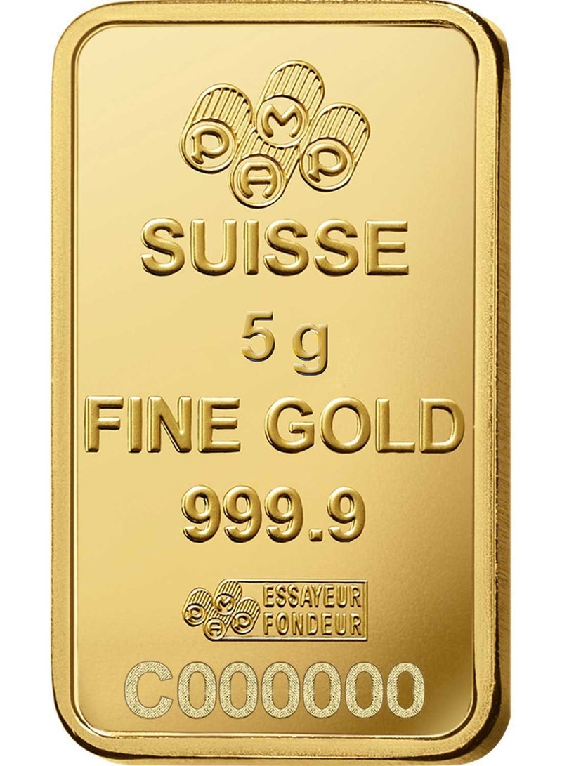 Pamp Suisse Rosa 5 Gram Gold Bar 24KT - Image 4
