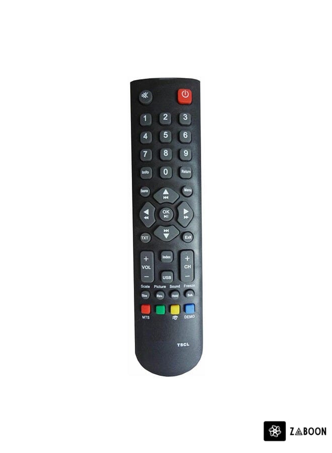 Zaboon Remote Control For TCL TV Black