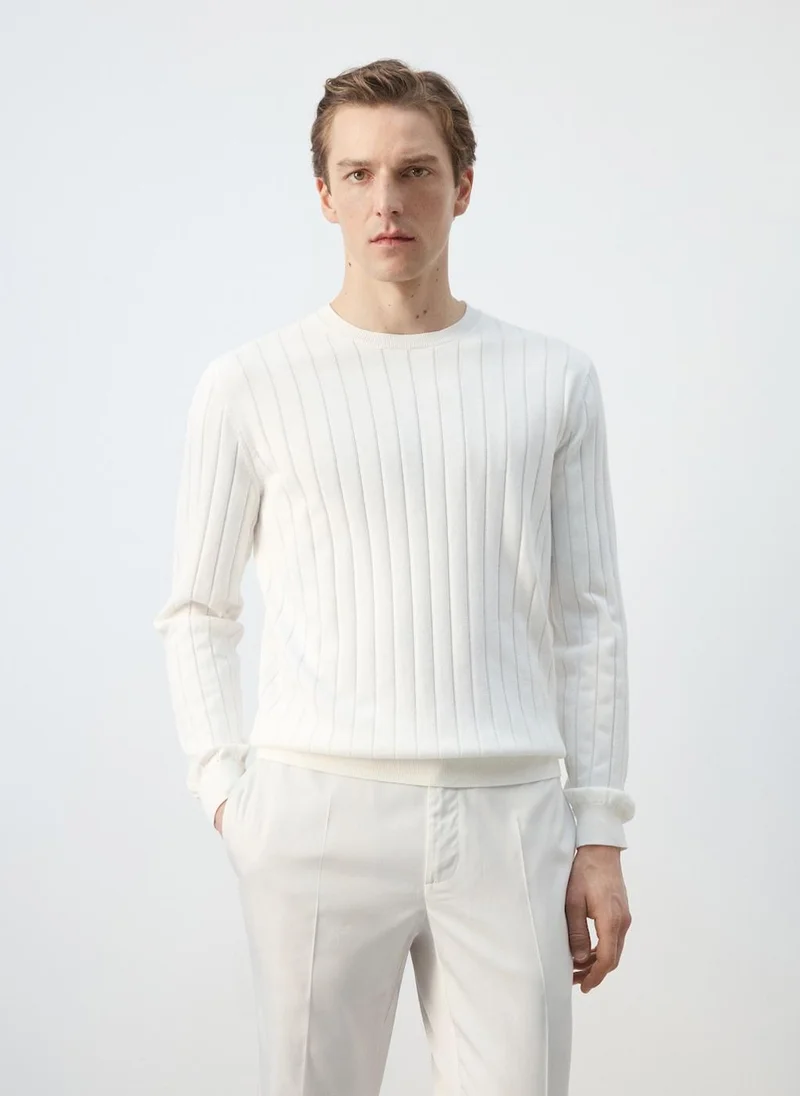 Mango Man 100% Cotton Fine-Knit Sweater