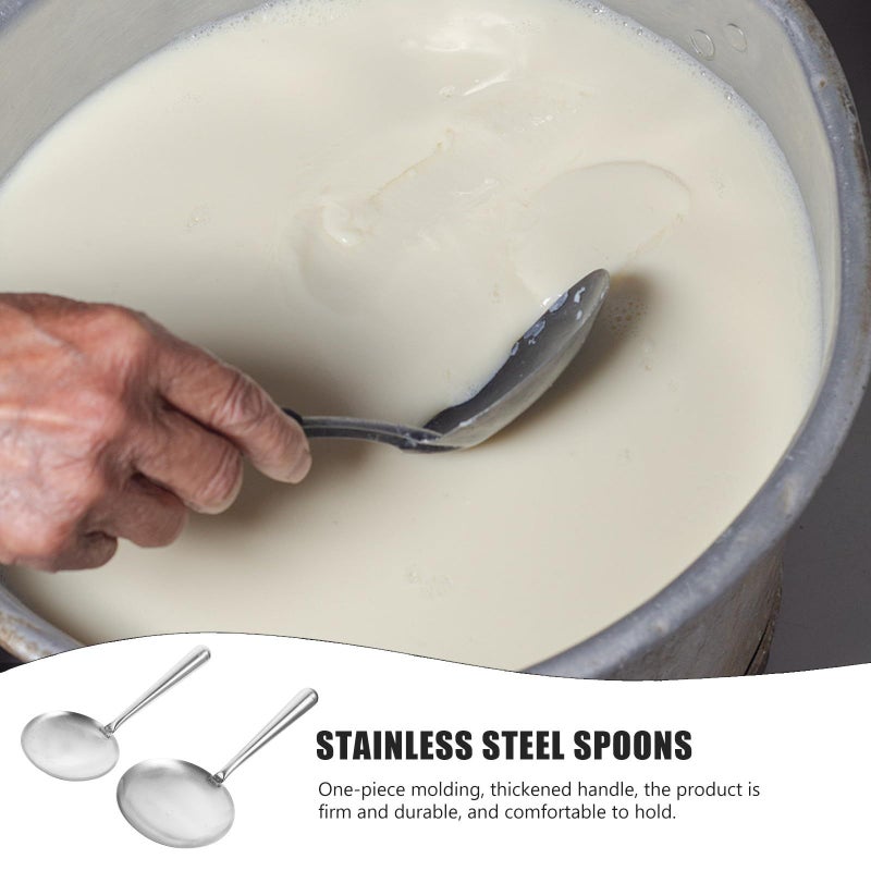 Stainless Steel Tofu Spoon 2pcs Heat Resistant Short Handle Ladle for Chinese Cooking - Image 4