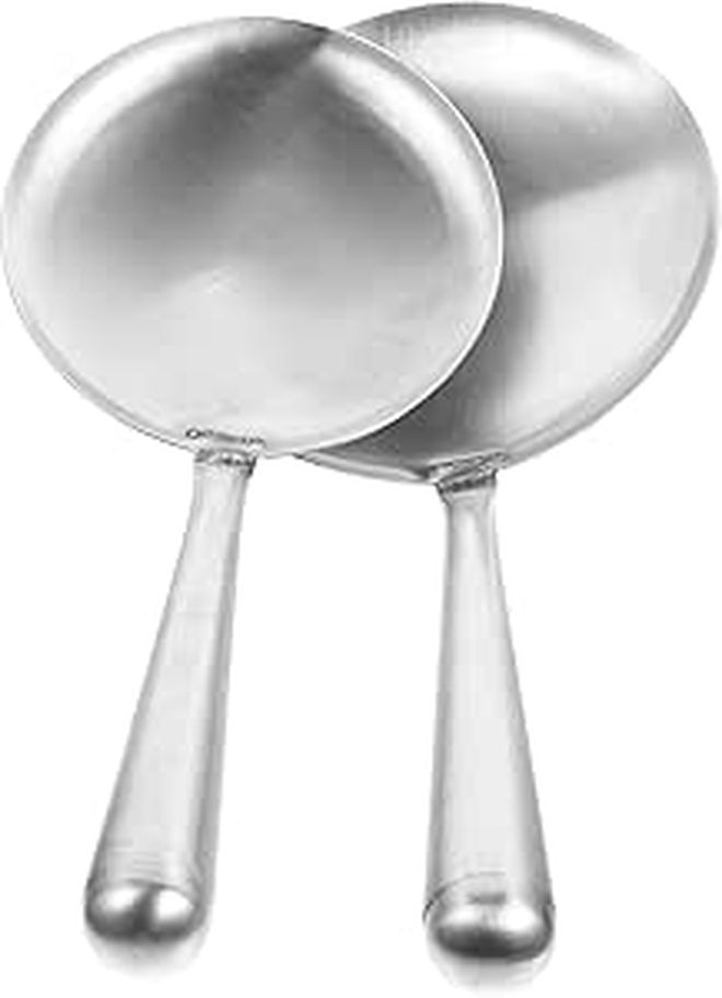Stainless Steel Tofu Spoon 2pcs Heat Resistant Short Handle Ladle for Chinese Cooking - Image 1