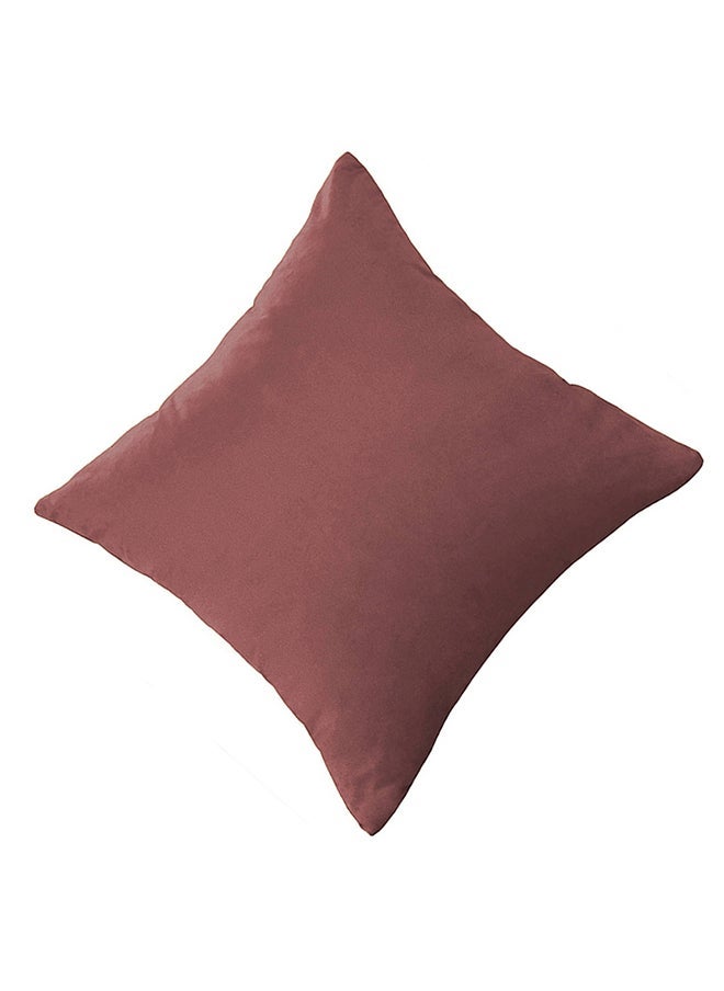 House One Set of 6 pieces Square Soft Velvet Decorative Cushion with Solid Design and Attractive Colors 45x45 cm - Dark Pink - Image 4