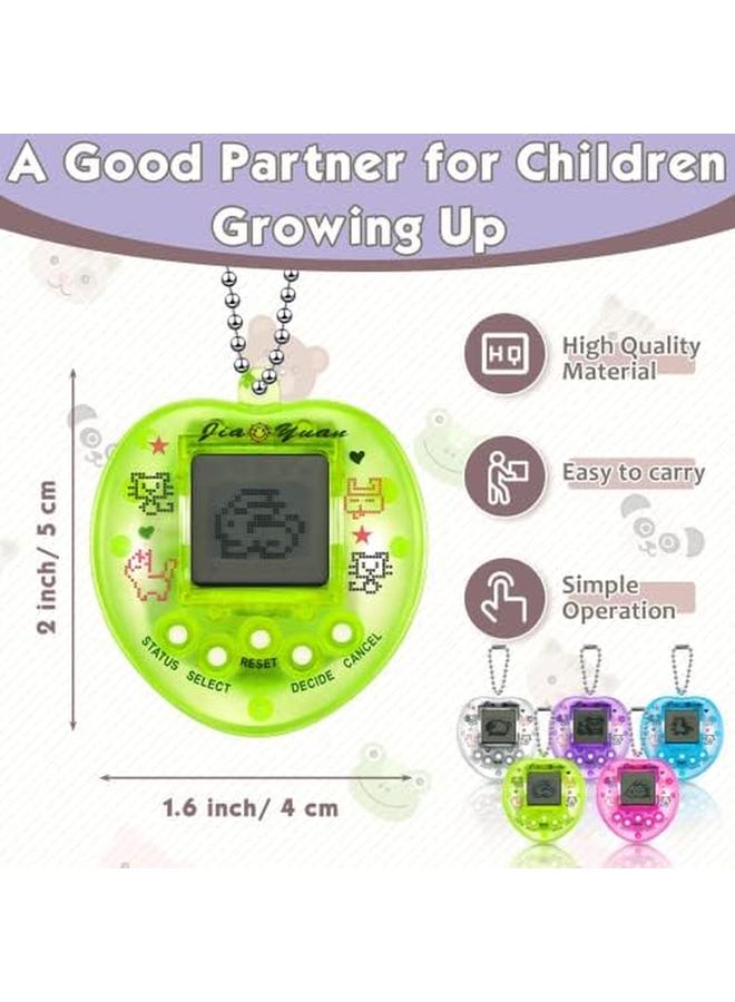 Excefore 5 Pcs Virtual Pets Keychain For Kids Electronic Digital Pets Keychain 168 Pets Retro Handheld Game Machine - Image 3
