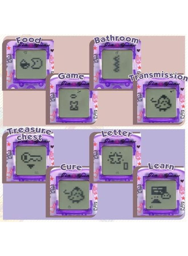 Excefore 5 Pcs Virtual Pets Keychain For Kids Electronic Digital Pets Keychain 168 Pets Retro Handheld Game Machine - Image 4