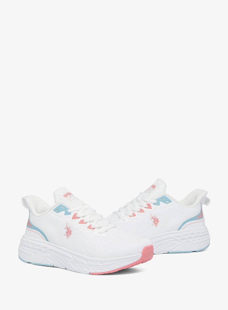 يو اس بولو اسن سنيكرز أبيض نسائي خفيف بتصميم محدود الإصدار - Image 3
