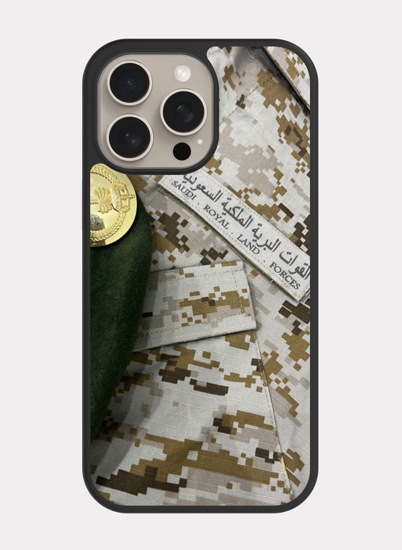 PXLAAT iPhone 15 Pro Max case cover Saudi Land Forces - Image 1