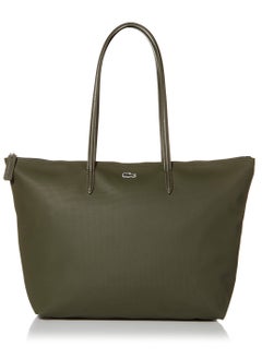 LACOSTE Lacoste bag Women's L12.12 Concept Fashion Versatile Large Capacity Large Size Zipper Handheld Shoulder Bag Tote Bag Large Army Green 45cm * 30cm * 12cm  - Image 1