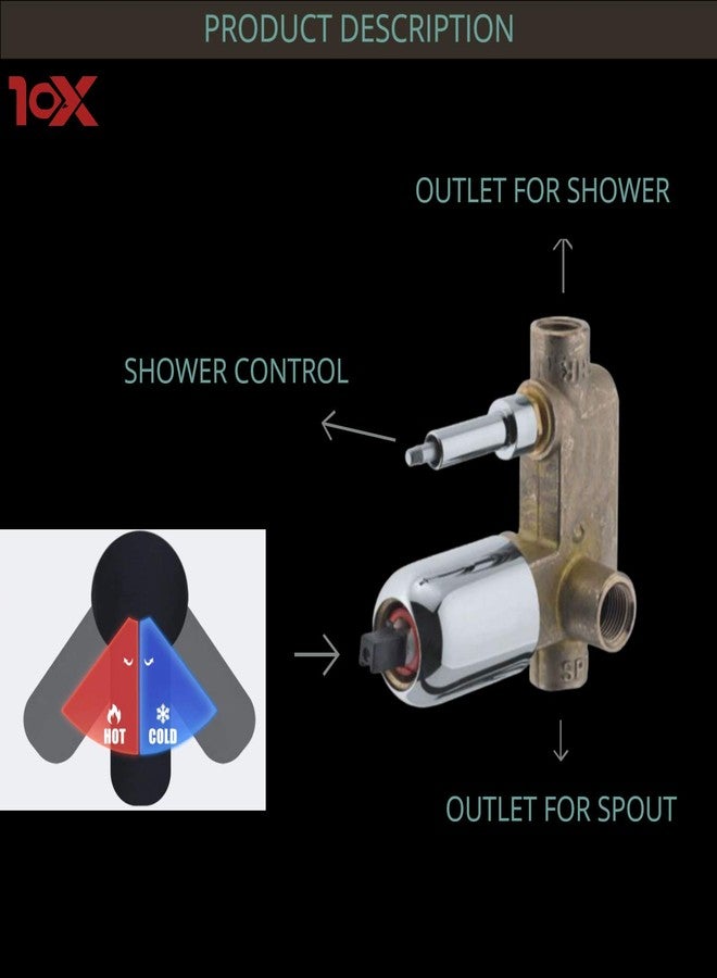10X Brass Divertor Full Set DV -0231 High Flow for Bathroom - Image 4