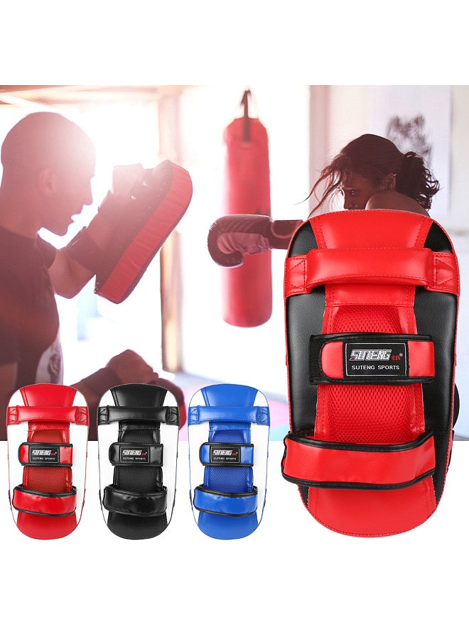 SUTENG Boxing Glove Kick Boxing Muay Thai Punching Pad Curved Strike Shield Boxing Training Mitt Punching Pad Outdoor Sports Mitten Boxing Practice Equipment Boxing Pad Arm Pad  - Image 2