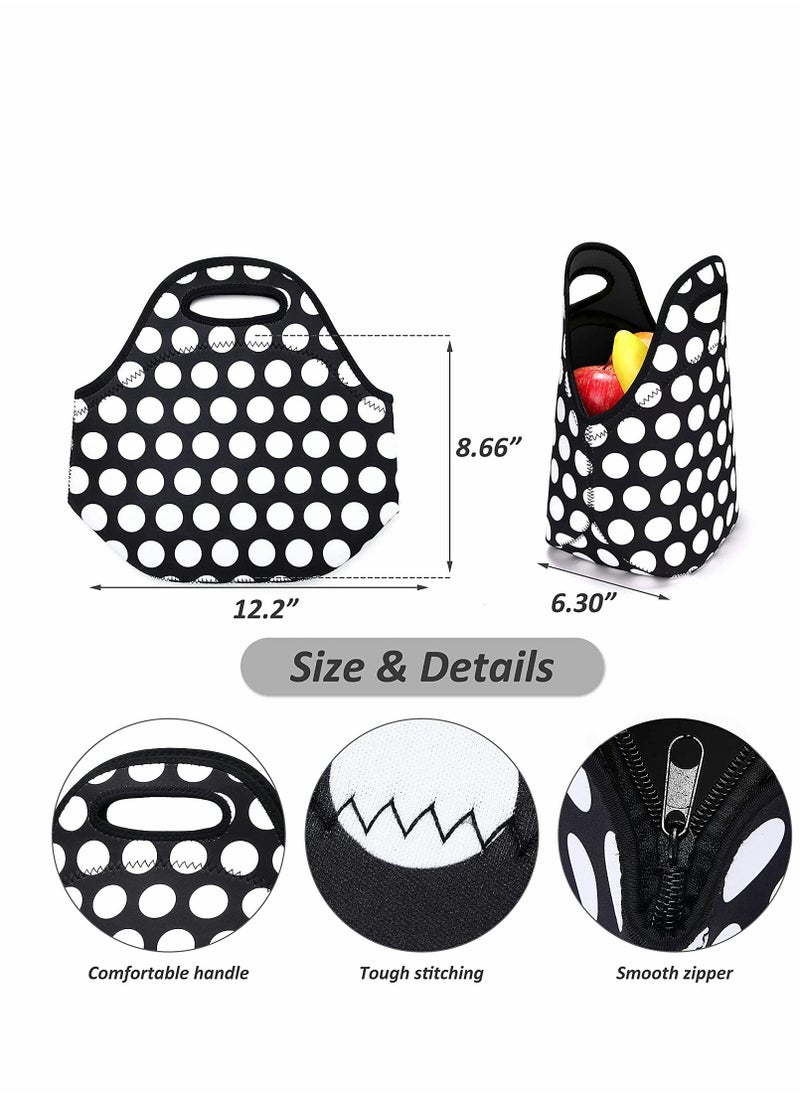 SYOSI - Lunch Bag, Neoprene Bags Thermal Insulated Tote, Kids, Reusable Washable Picnic, Premium Stitching, Outside Pocket, for Men Womens - Image 1