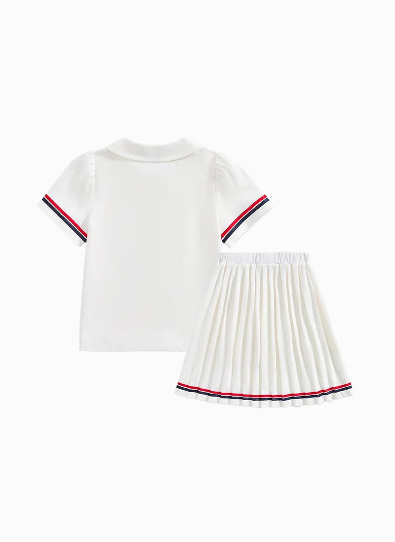 بالابالا Kids Girl Knit Short Sleeve Suit