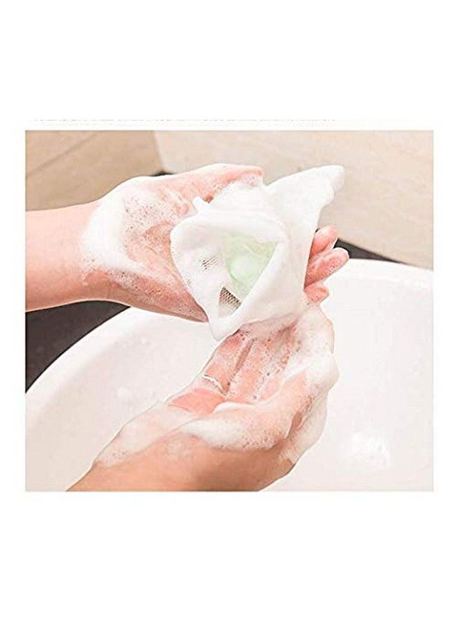 AKOAK 10 Pcs Exfoliating Mesh Soap Pouch Bubble Foam Net Soap Sack Saver Pouch Drawstring Holder Bags (Color Random) - Image 2