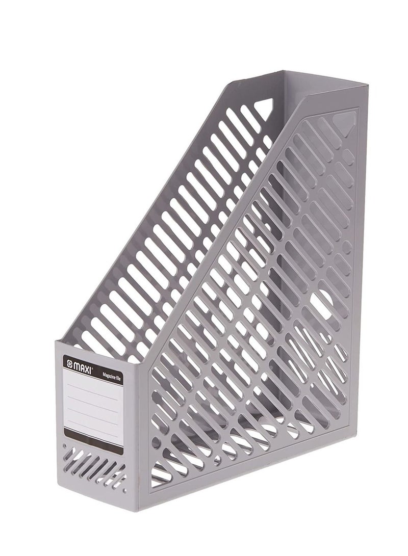 Maxi 6-Piece A4 Size Plastic Magazine Holder Grey - Image 2