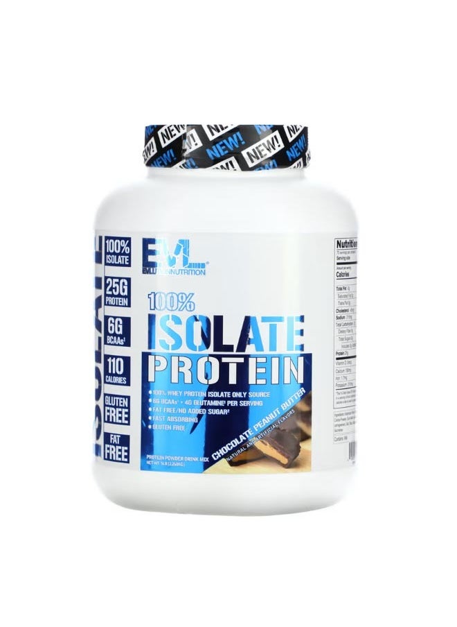 EVLUTION NUTRITION 100 Isolate Protein Chocolate Peanut Butter 5 lb 2.268 kg  - Image 1