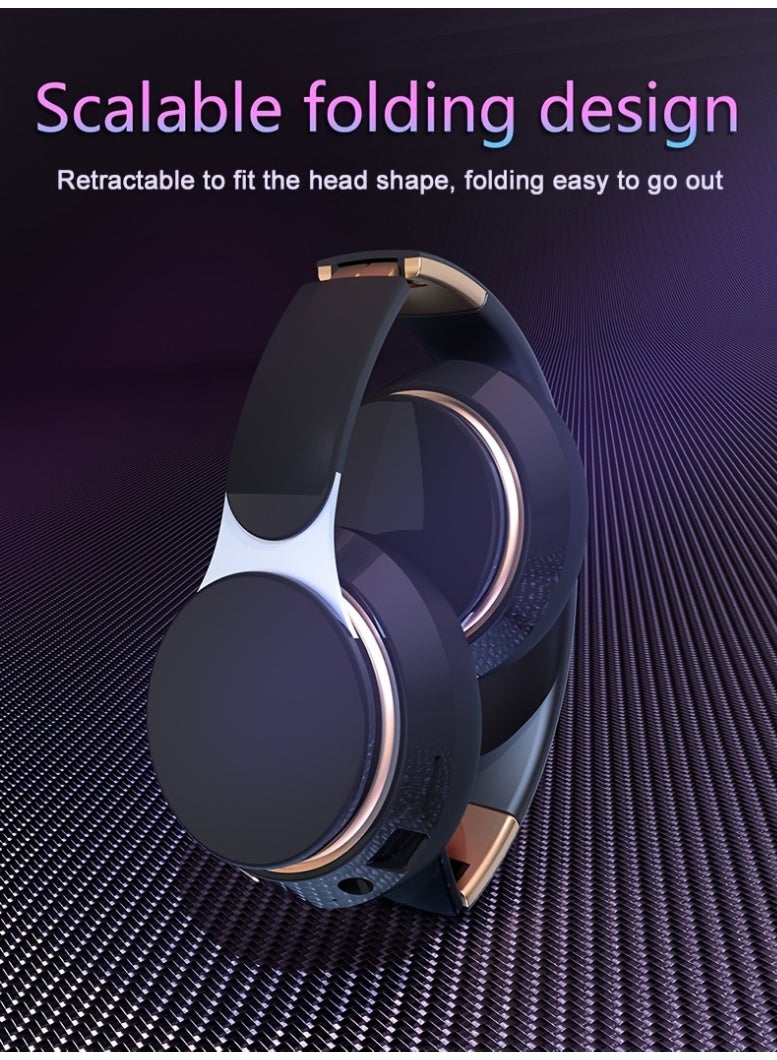 Wireless Over-Ear Headphones - Wireless 5.3, Long Battery Life, Soft Earmuffs, HD Sound, Portable & Adjustable for Outdoor Sports and Commuting, Outdoor Sports Headphones|Modern Wireless Headphones|Comfortable Earmuffs - Image 3