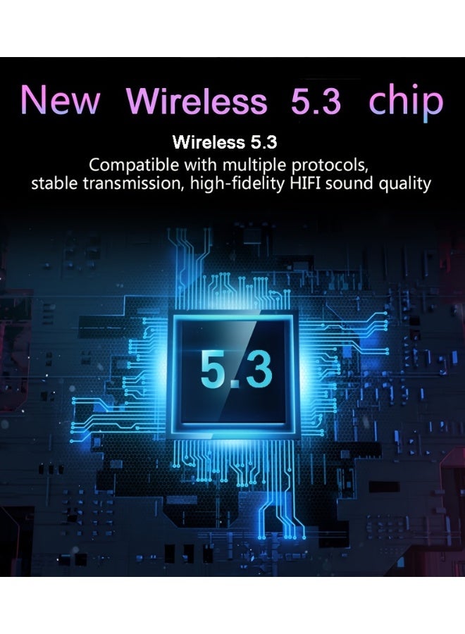 Wireless Over-Ear Headphones - Wireless 5.3, Long Battery Life, Soft Earmuffs, HD Sound, Portable & Adjustable for Outdoor Sports and Commuting, Outdoor Sports Headphones|Modern Wireless Headphones|Comfortable Earmuffs - Image 4