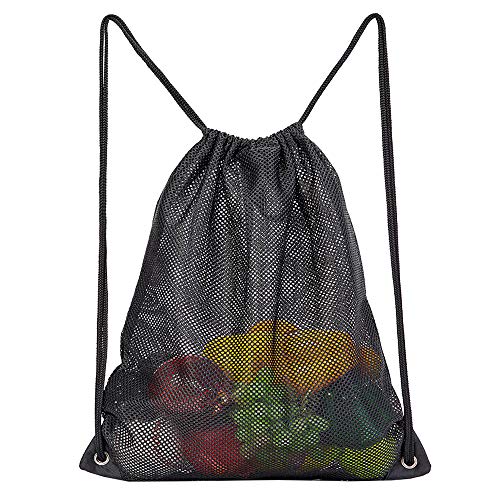 COVAX Heavy Duty Mesh Drawstring Bag, Sport Equipment Storage Bag for Beach, Swimming - Image 1