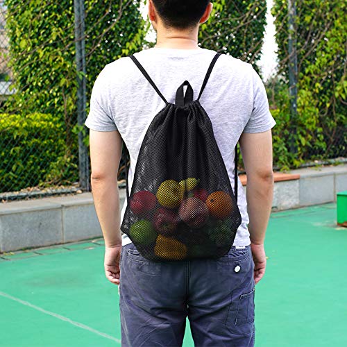 COVAX Heavy Duty Mesh Drawstring Bag, Sport Equipment Storage Bag for Beach, Swimming - Image 3